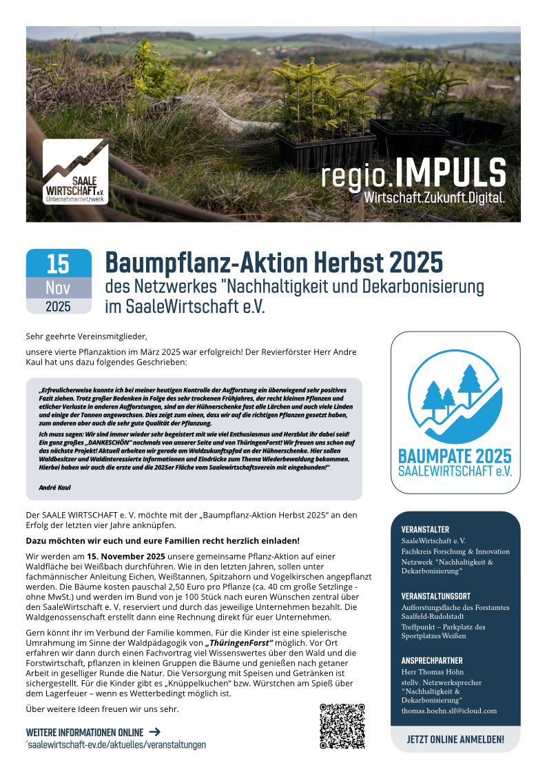 Aktion „Baumpate 2025“ - Veranstaltungsblatt
